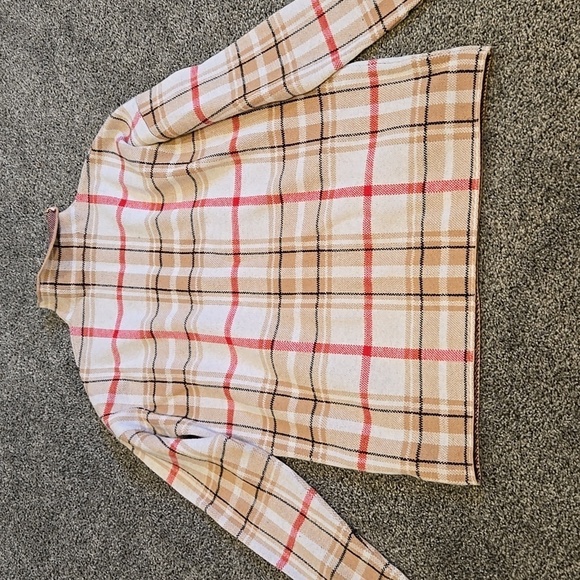Tahari Women Turtleneck Pane Plaid Sweater Top Sz S - Picture 8 of 8